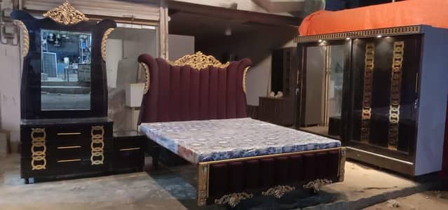 Luxury King Size Bedroom Set – Bed, Dressing & Wardrobe 