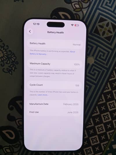 iPhone 16 Pro Max LLA Non-Active Water Pack  100 % battery health seal