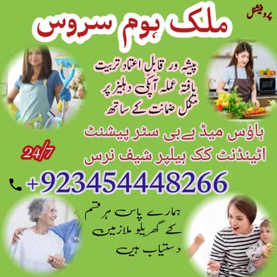 PROFESSIONAL MAID BABY SITTER PATIENT ATTENDENT COOK HELPER CHEF NURSE