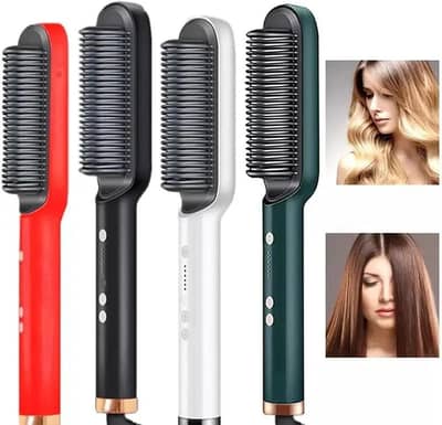 Portable Hair Straightener Brush Green 200ml