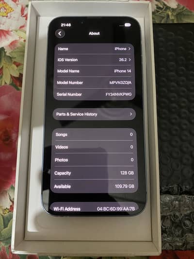 Apple iPhone 14 128GB Blue Non PTA