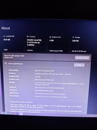 Dell Optiplex Gaming/Rendering PC.
