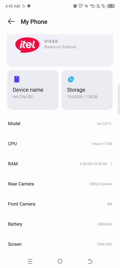 itel city100