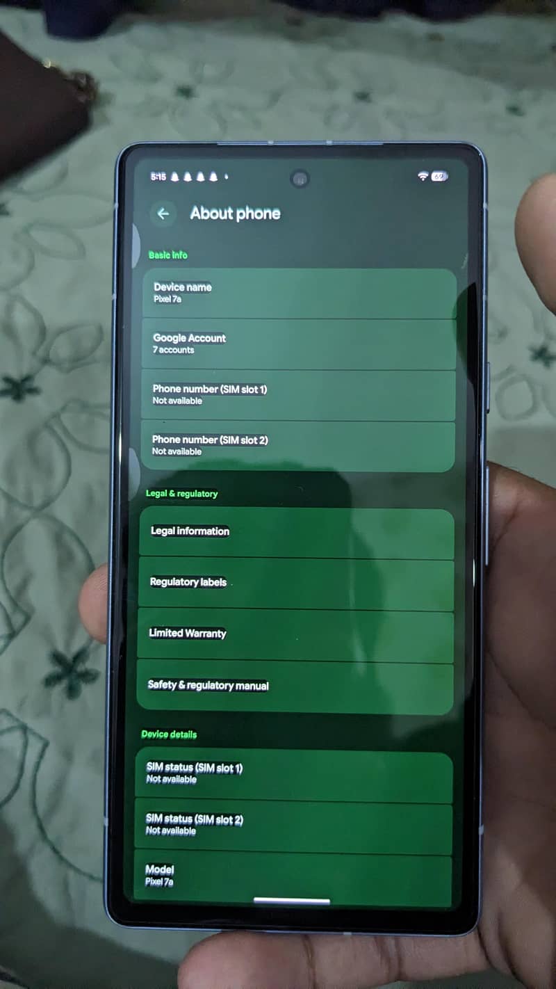 Google Pixel 7a 5