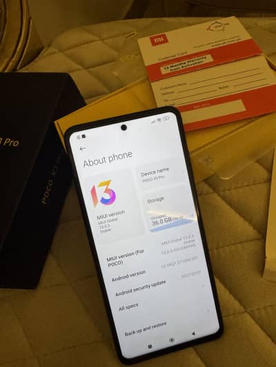 Poco x3 pro 256gb Pta approved