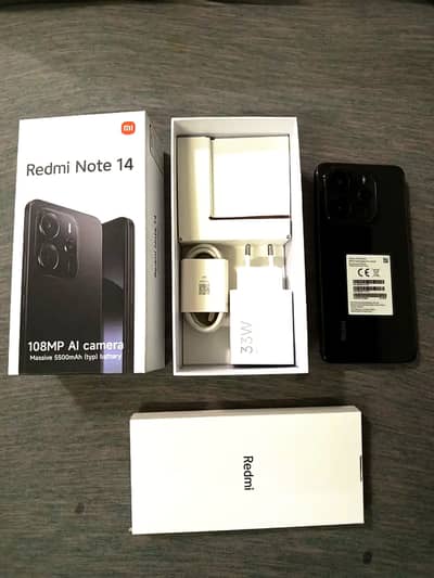 Xiaomi Redmi Note 14 8+8/256, lush condition. 1 month used only