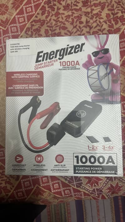 Jump starter 1000 A (starting power)