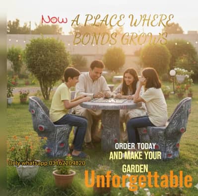 Premium Outdoor Cement Furniture Set — Durable & Colorfast