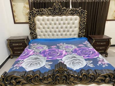 Pure wood bridal bedset