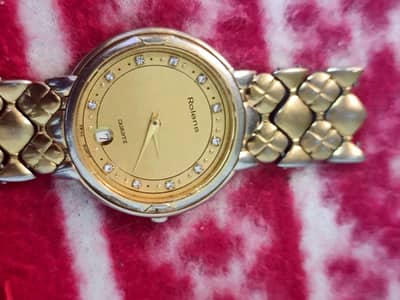 anteek watch 22k gold plated