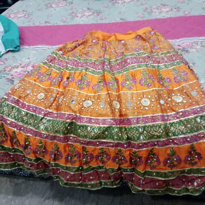 Mehndi lehnga with short kurti nd dupata