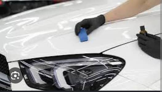 car interior cleaning with rubbing Polish services door step