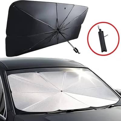 (Cash on delvry)Car Umbrella Sun Shade Cover Foldable UV Reflective (