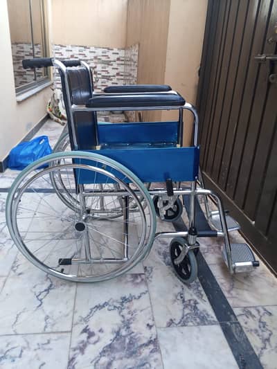 Standard Manual Folding Wheelchair - Strong Chrome Frame | Good Condit
