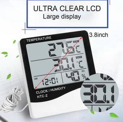 HTC-1 HTC-2 Digital Temperature & Humidity Meter Hygrometer LCD
