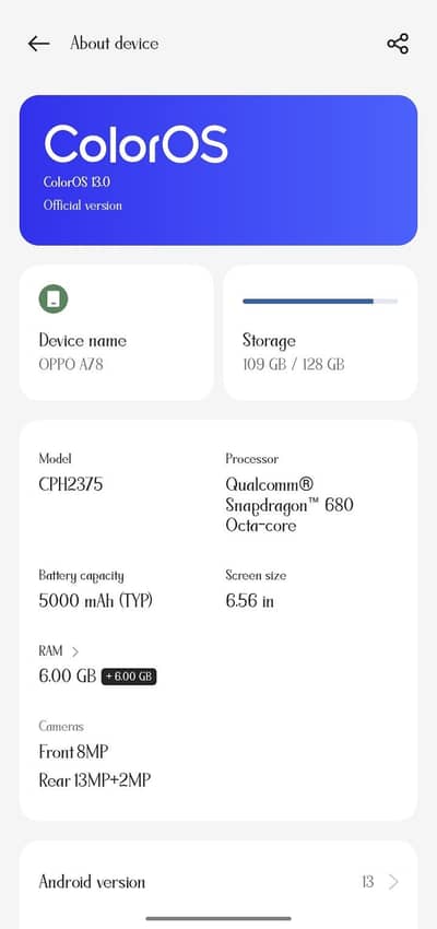 OPPO A76 (6GB/128GB) Snapdragon 680 |