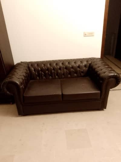 Pure leather ottoman sofa