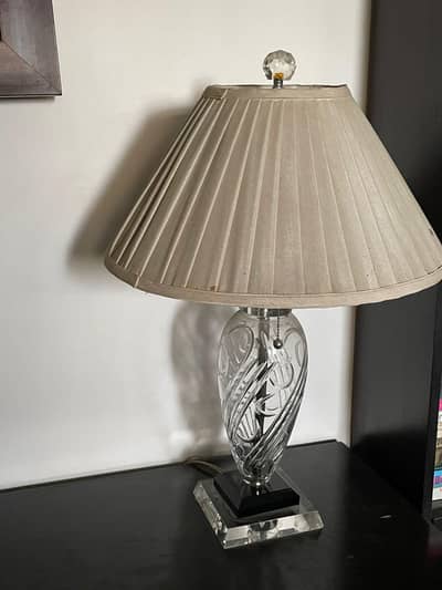 Pair of Vintage Crystal Table Lamps