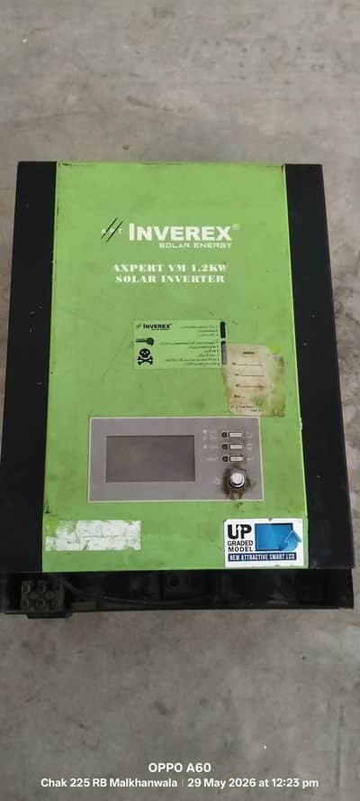 1.2 kw inverex hybrid solar inverter 585w ki 2 plate lag jati ha