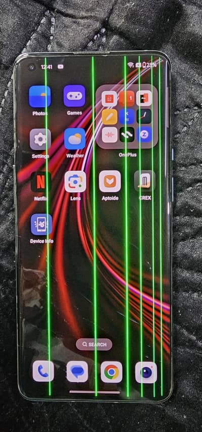 One Plus 9 Pro green line