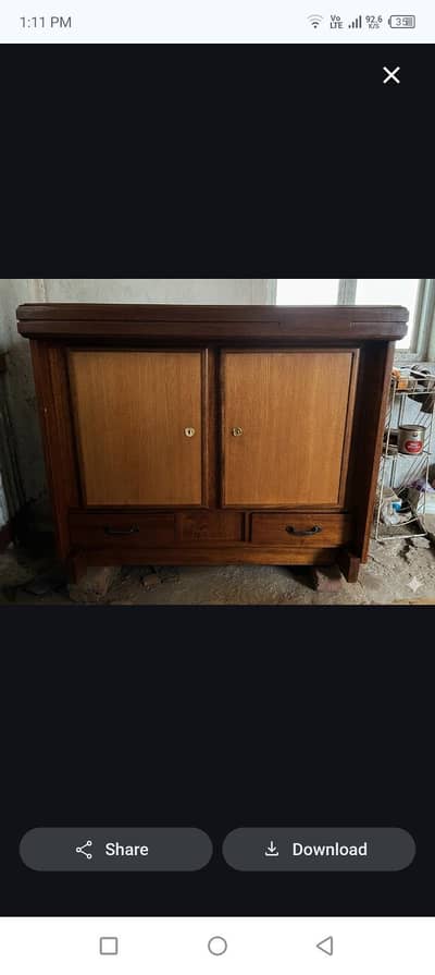 wodden iron cabinet