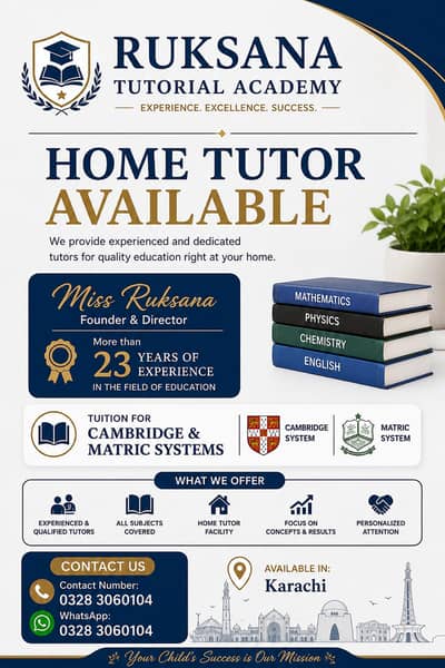 Home Tutor and Tuition Provider