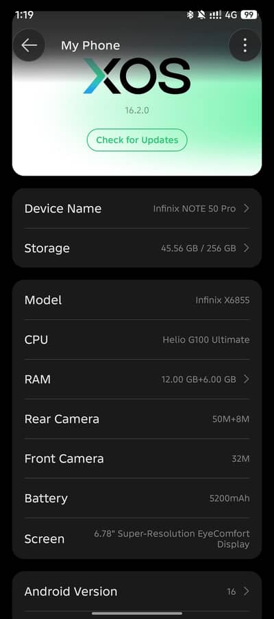 Infinix Note 50 Pro Complete Box in 9 months warranty