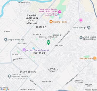 Gulshan E Maymar VIP Sector W 600 Square Yards Plot