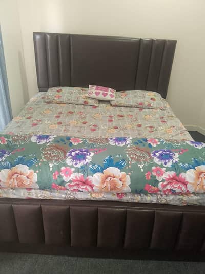 King Size Bed with spring mattress and 2 side tables