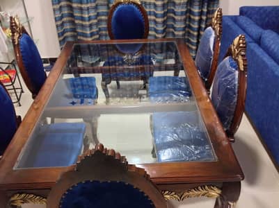 6 Chair Glass Dining Table