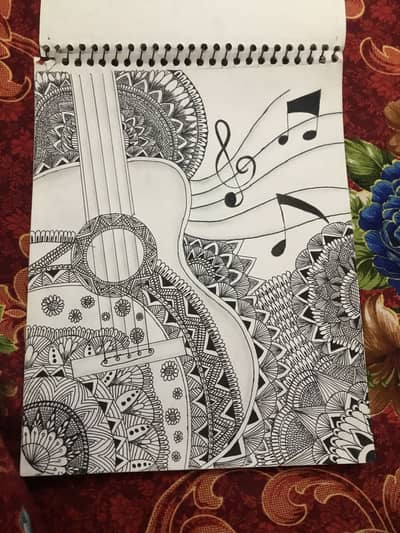 Handmade mandala art.  A4 size un framed.