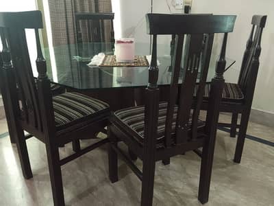 Wooden dining table