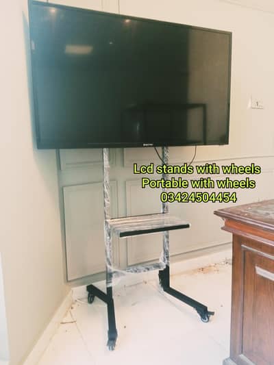 LCD tv LED portable floor stand and Wall mount brackets home office