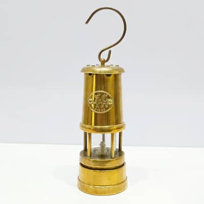 Vintage 1970s Reuge Cymru Wales Brass Musical Miner’s Safety Lantern