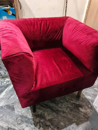 single seater sofa with cushion