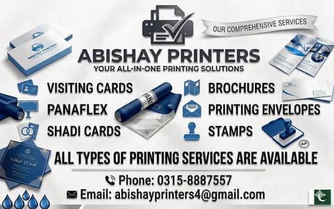 All types of printing services are available in reasonable prices