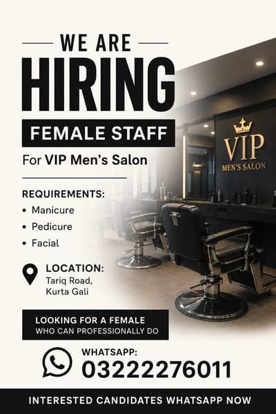 required female in men's salon