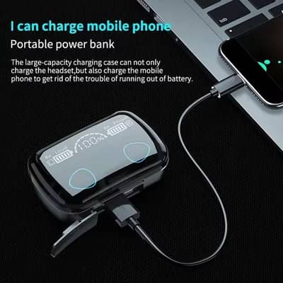 Black Bluetooth Earbuds with Charging Case