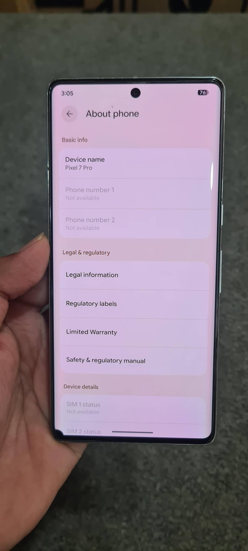 Google Pixel 7 Pro 4