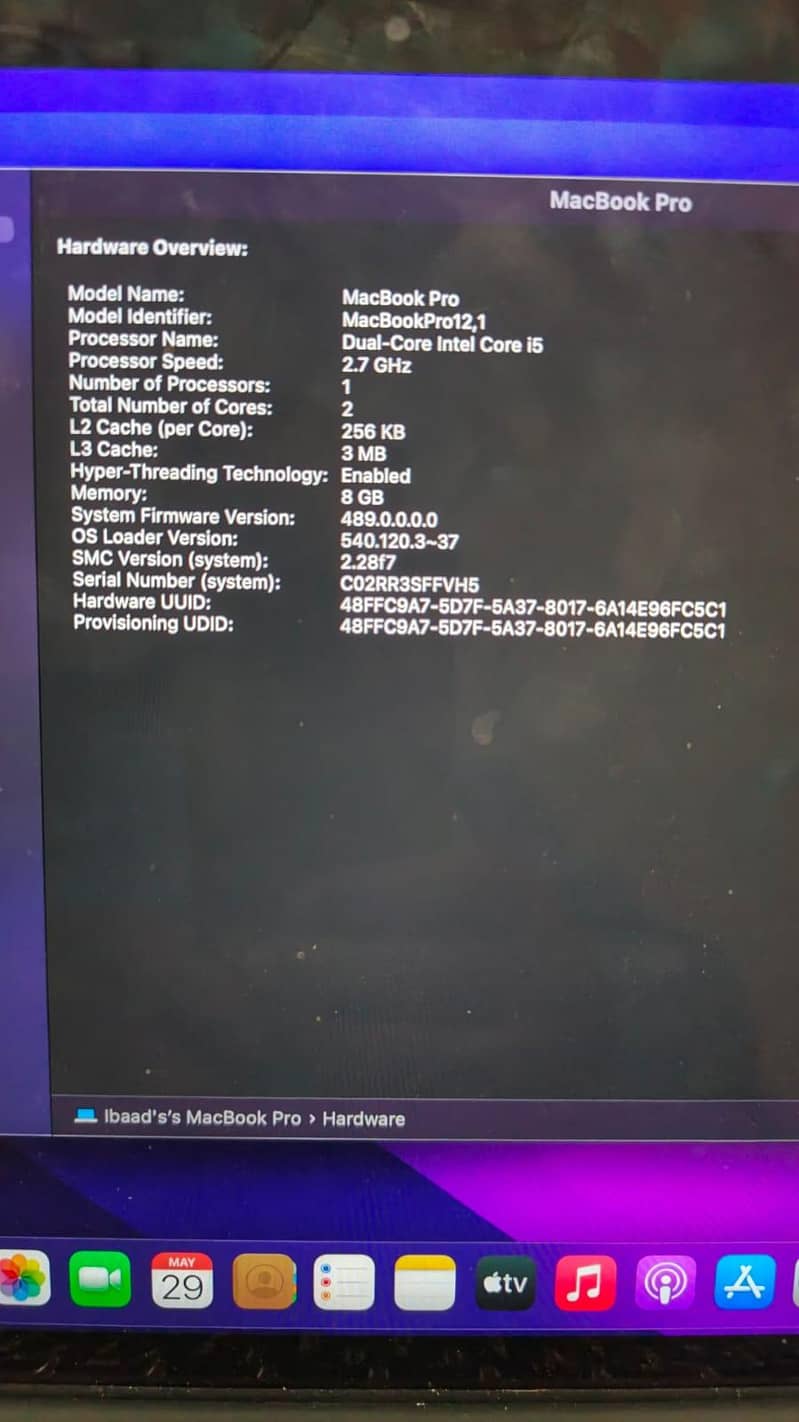 Macbook Pro 2015 Model 1