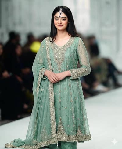 Unstitched Luxury 3-Piece Fancy Party Wear Suit