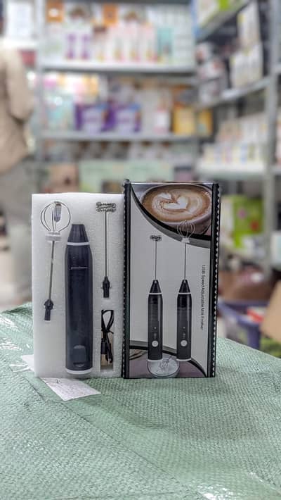 2-in-1 Rechargeable Coffee Beater & Electric Milk Frother – Smooth Mix