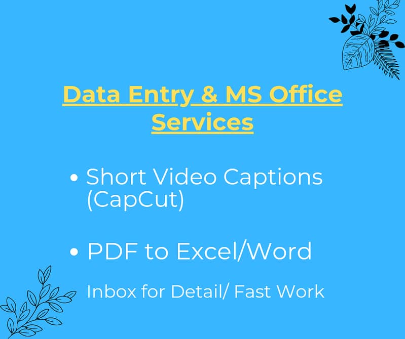 MS Excel, Word Assignment Work & PDF Document Conversion 0