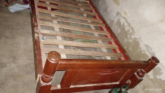 bed with spring mattress