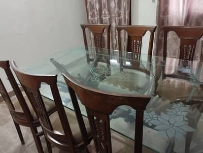 Premium Wooden dining Table with chairs