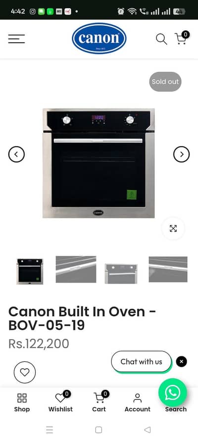 Canon Built In Oven