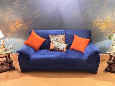 Navy Blue Sofa Set ( 5 seater )