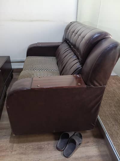 2 seater sofa and table