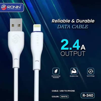 Ronin iPhone Lightning Cable Fast Charging & Data Sync Original