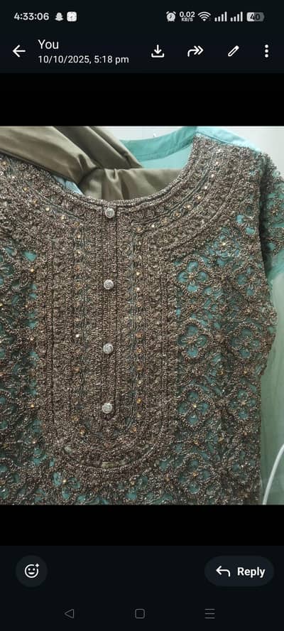 3 piece embroided dress